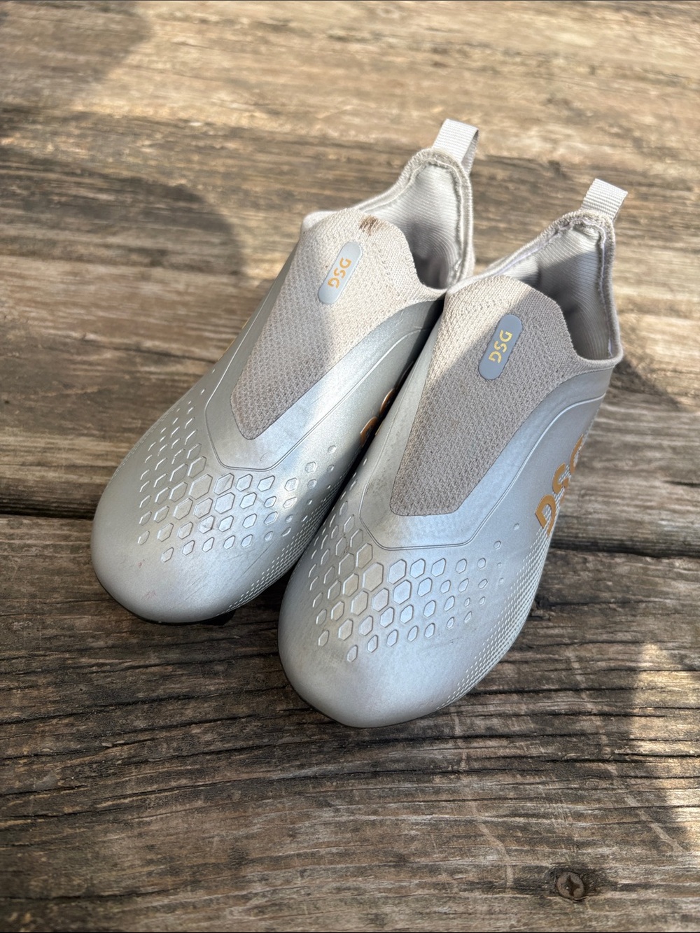 DSG Silver Slip-On Kids Sneakers